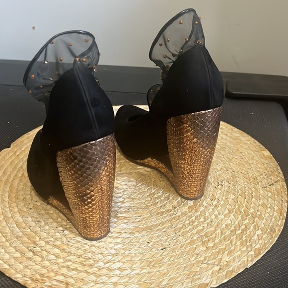 Marc Jacobs Vintage Coquette Girl Wedge Shoes Size 37 - Picture 10 of 15